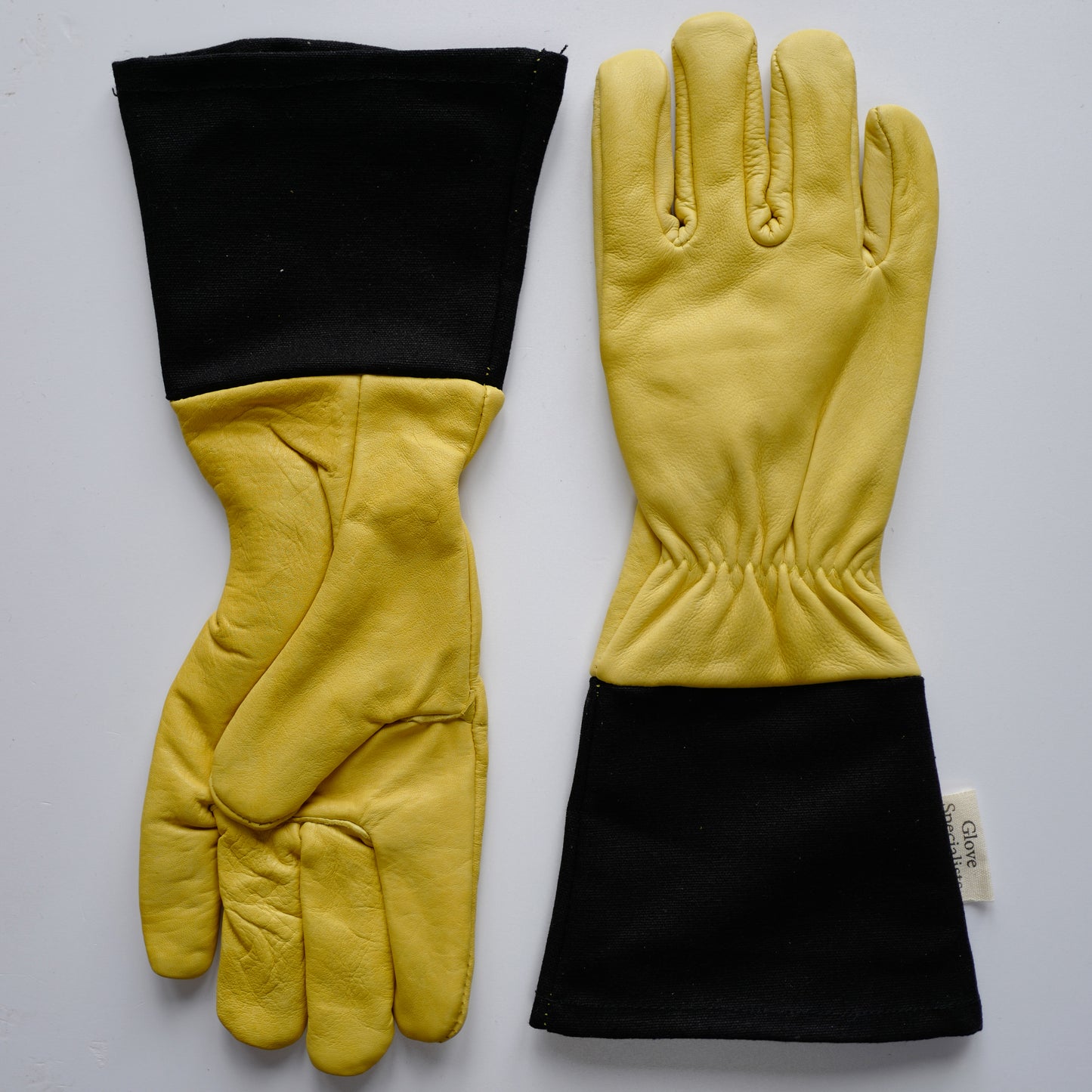 Leather & Canvas Short-Cuff Guantlets